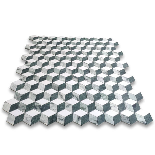 Marble Online 10" x 10" Marble Mosaic Wall & Floor Tile Wayfair